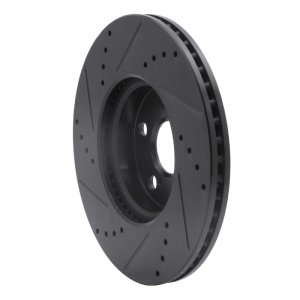 Pontiac Vibe Brake Rotor (1) - Front Right - R1 Concepts - Drilled & Slotted - Black - `08-`19